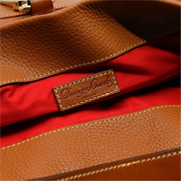 DOONEY & BOURKE Lucca Leather Logo Lock Hobo in Caramel - Picture 14 of 16